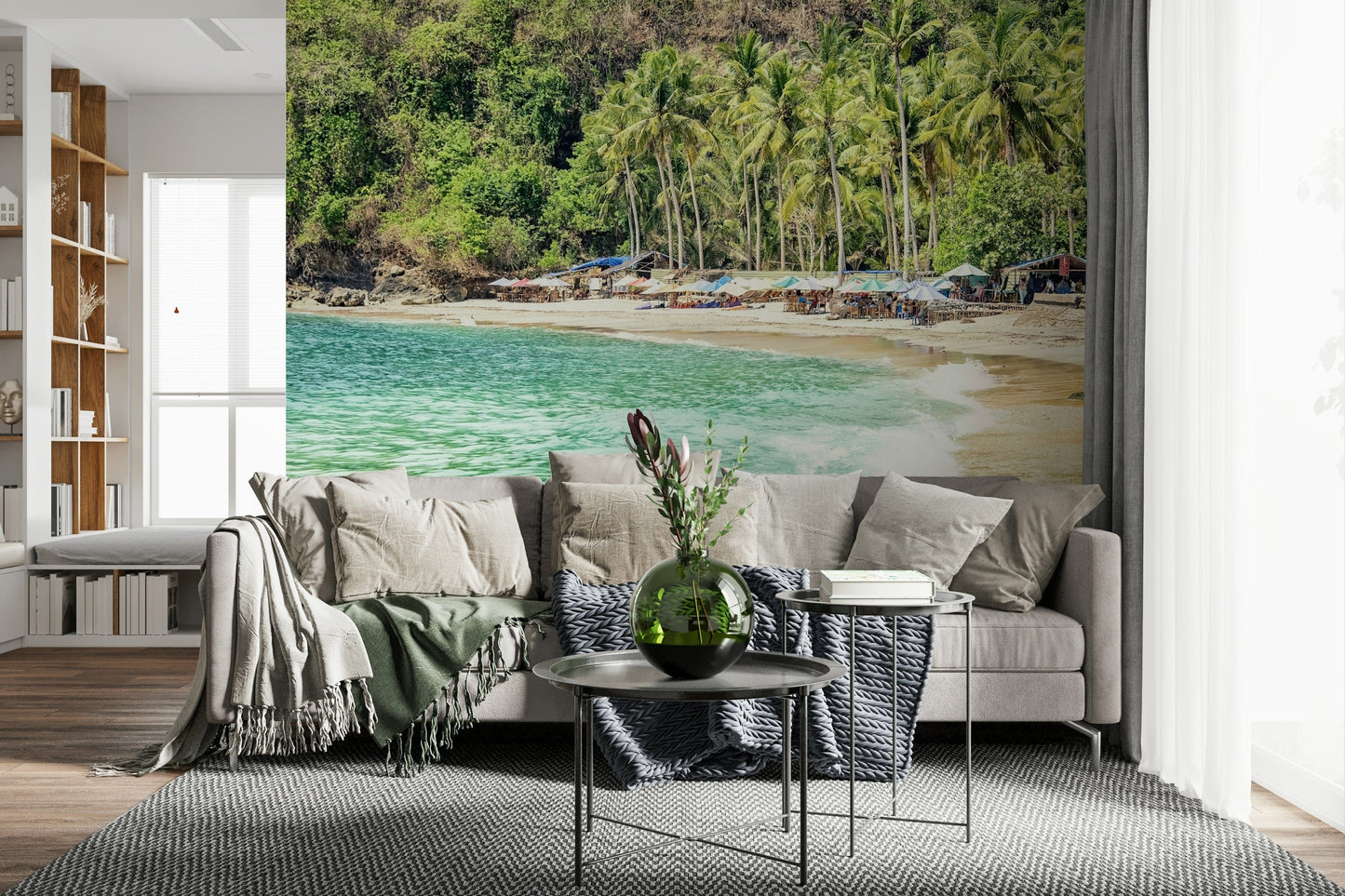 Refreshing tide Crystal Bay wall mural for coastal homes.