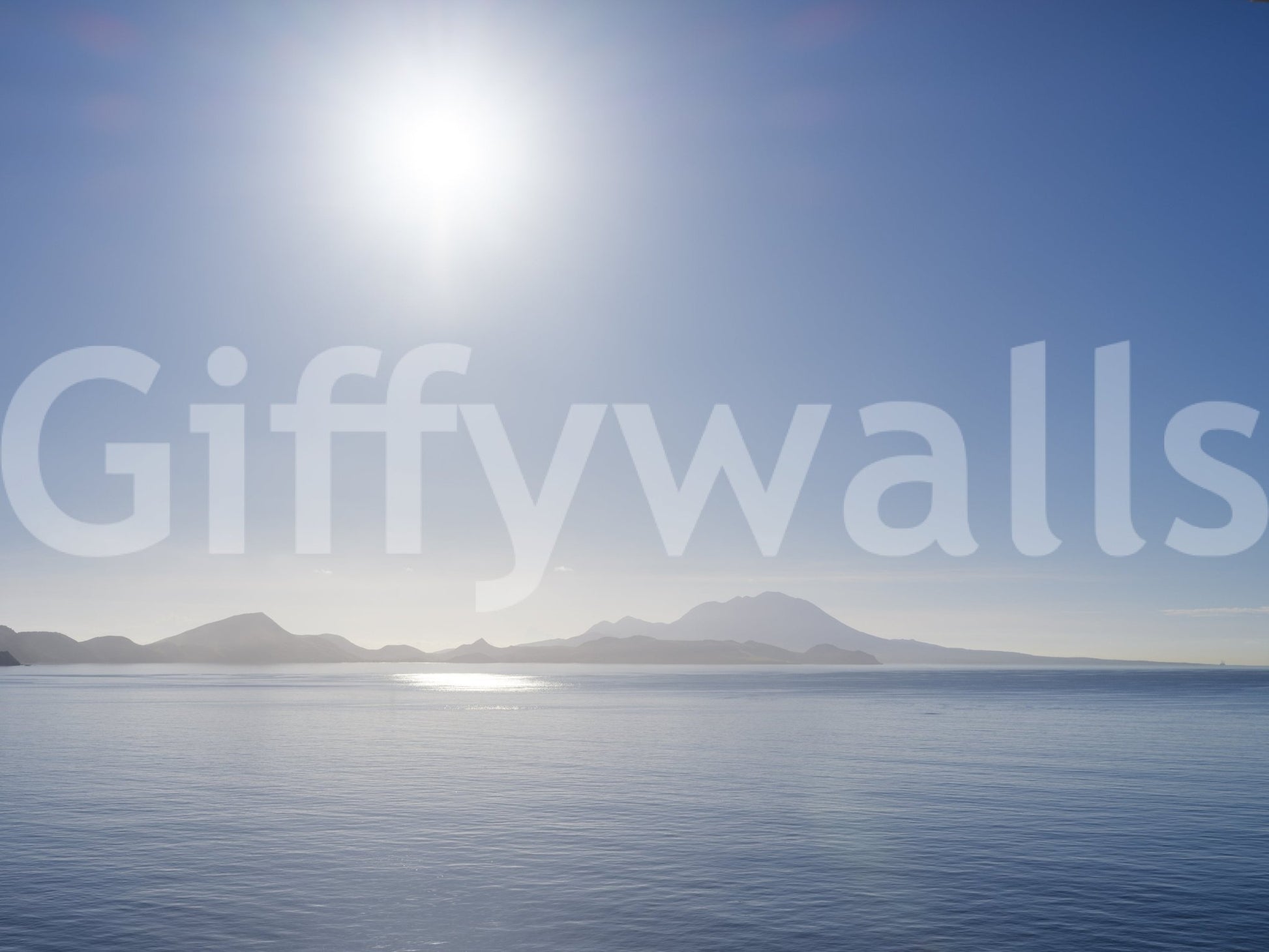Subtle blue textured appearance of the Crystal Blue Morning wall mural