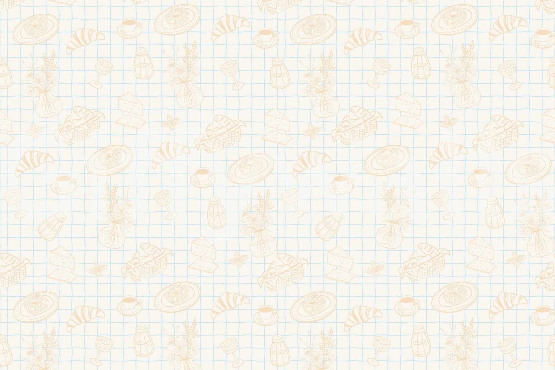 The style is a soft-focus, sketchy illustration.

