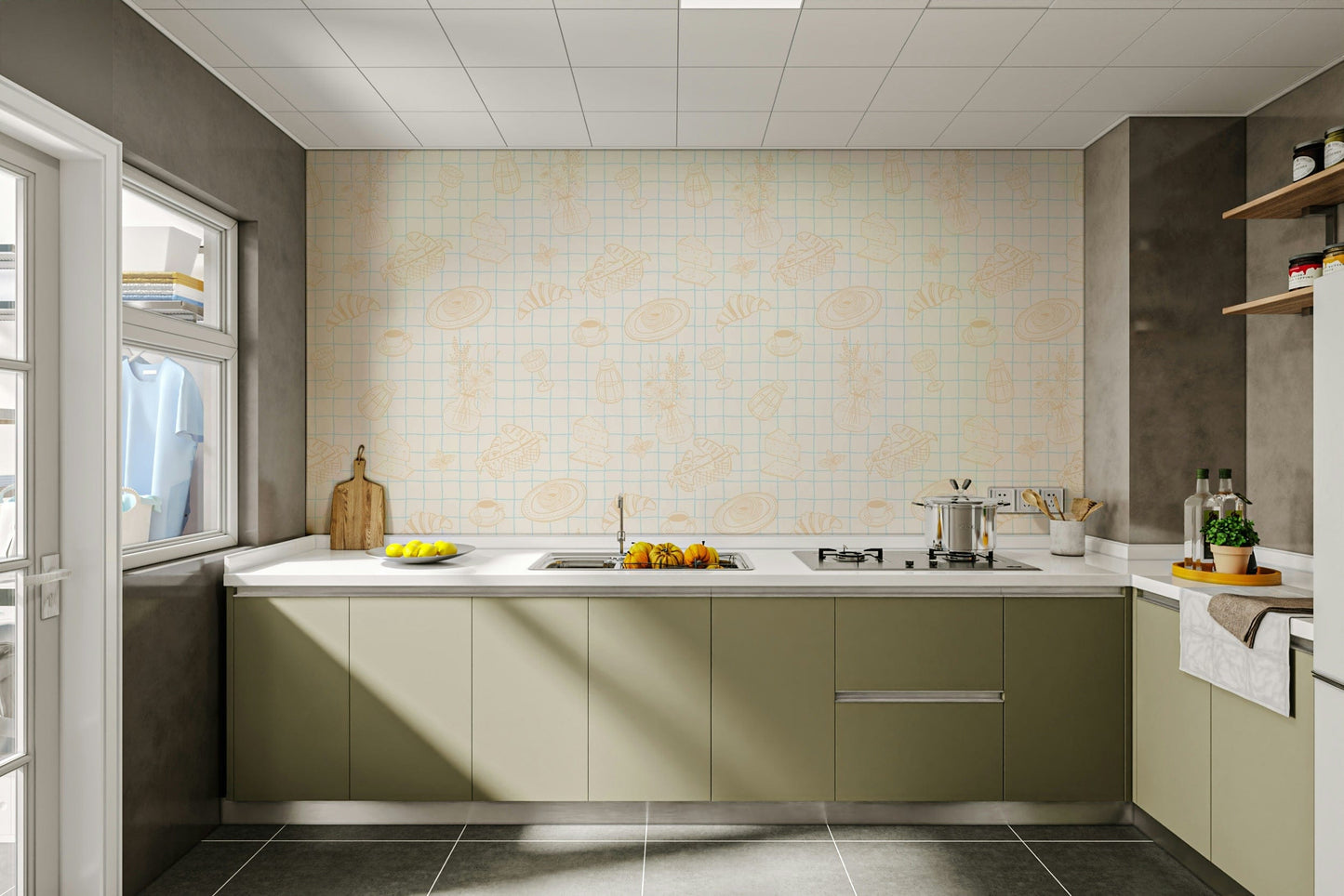 The image is suitable for a kitchen, a dining room, or a cafe.