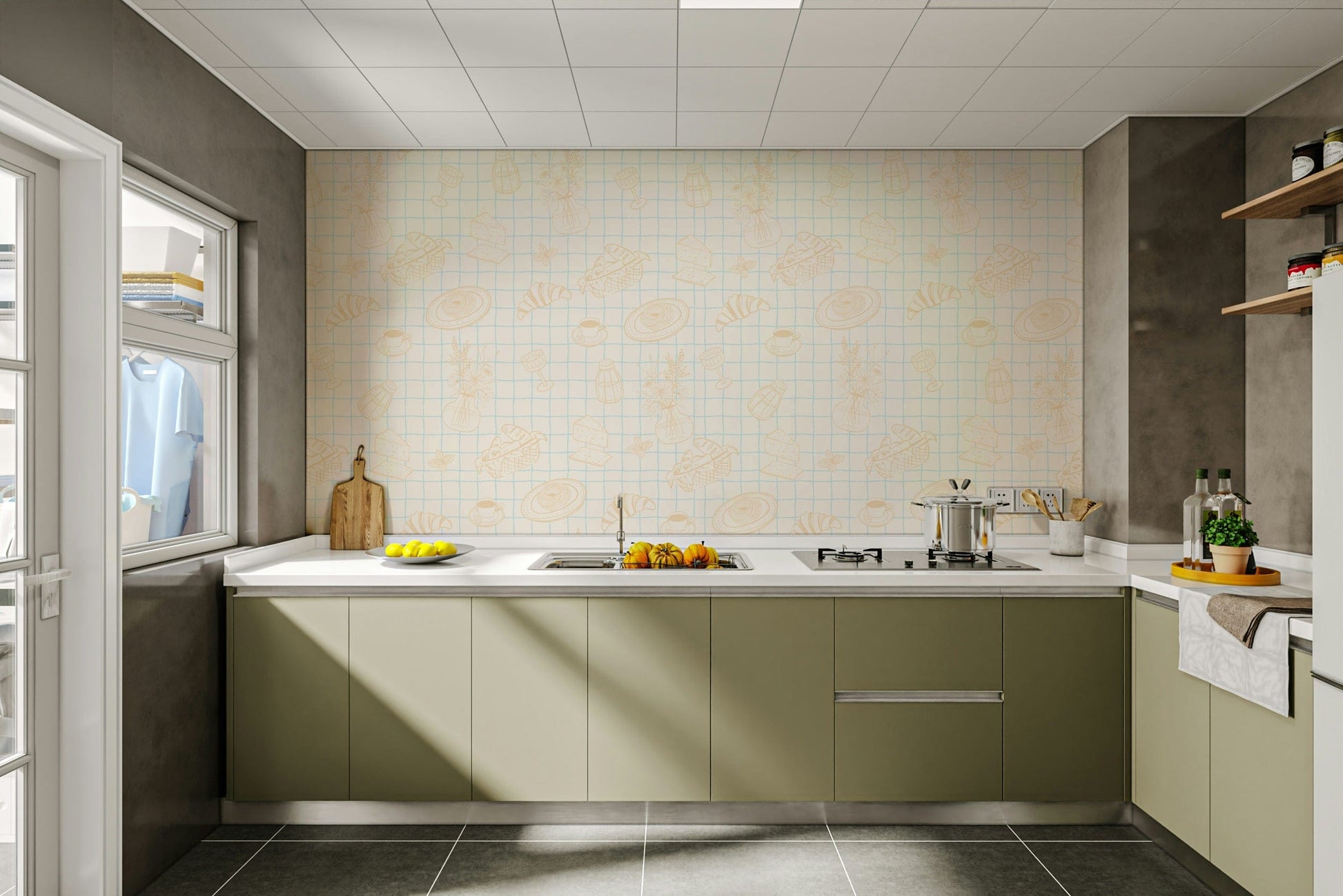 The image is suitable for a kitchen, a dining room, or a cafe.