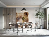 Pastel baby bear wall art for woodland nursery

