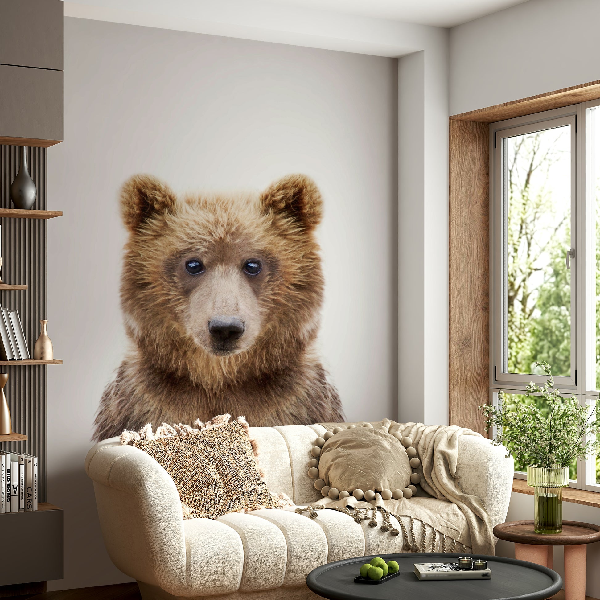 Sweet baby bear mural for children’s bedroom

