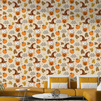 Cute Halloween pleasant wall mural