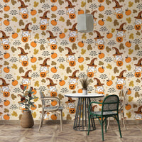 Cute Halloween pumpkin wallpaper design