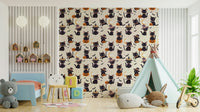 Cute Halloween Witch Cats spooky wallpaper

