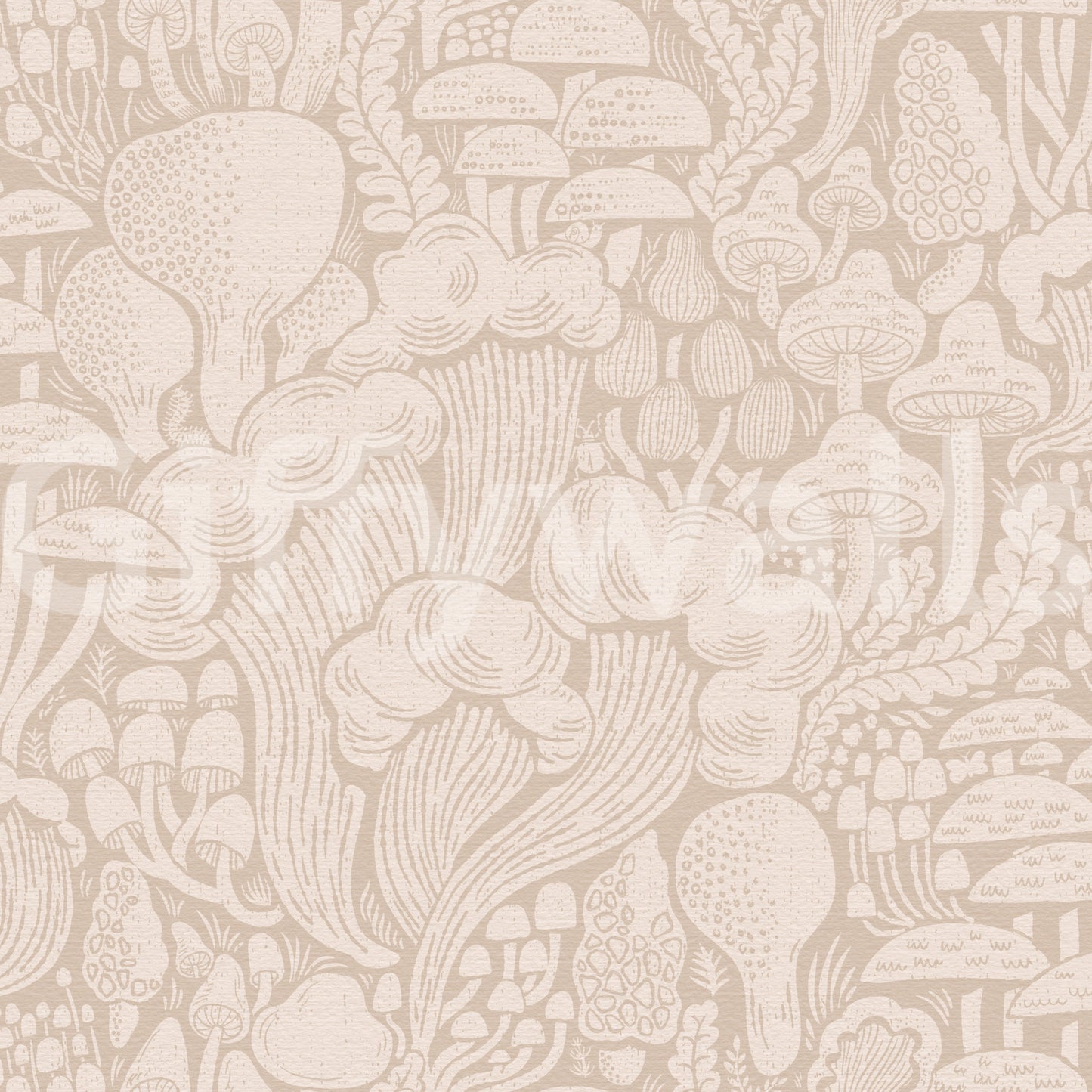 Dagg-Toned Fungi Forest Silhouettes Wallpaper⁠