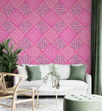 Dahlia Diamonds damask wallpaper for walls