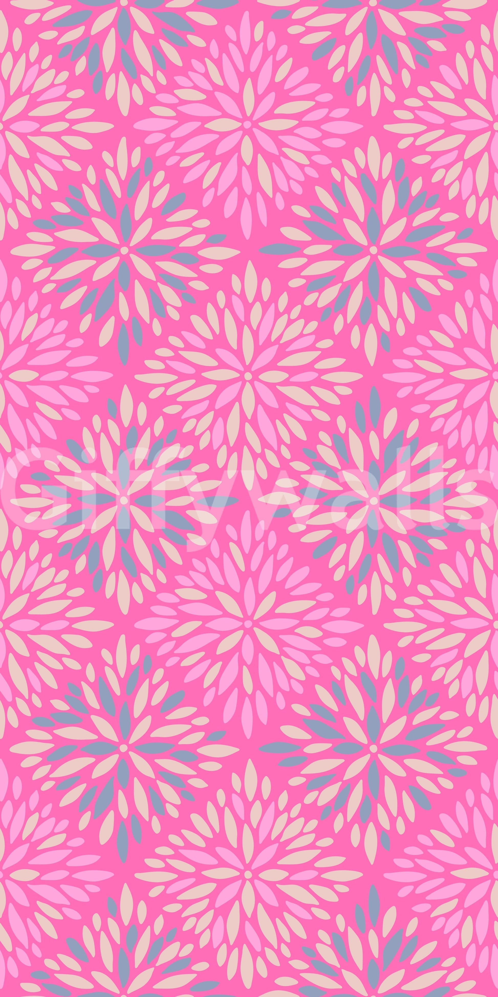 Dahlia Diamonds bohemian wallpaper