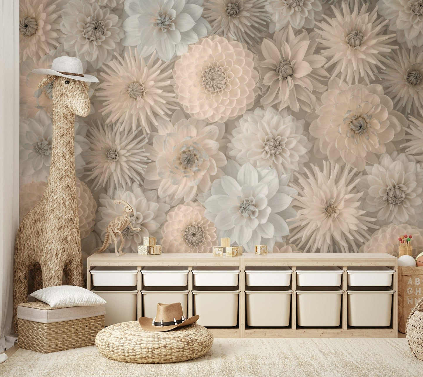 Lush Dahlia Tapestry Wall Mural