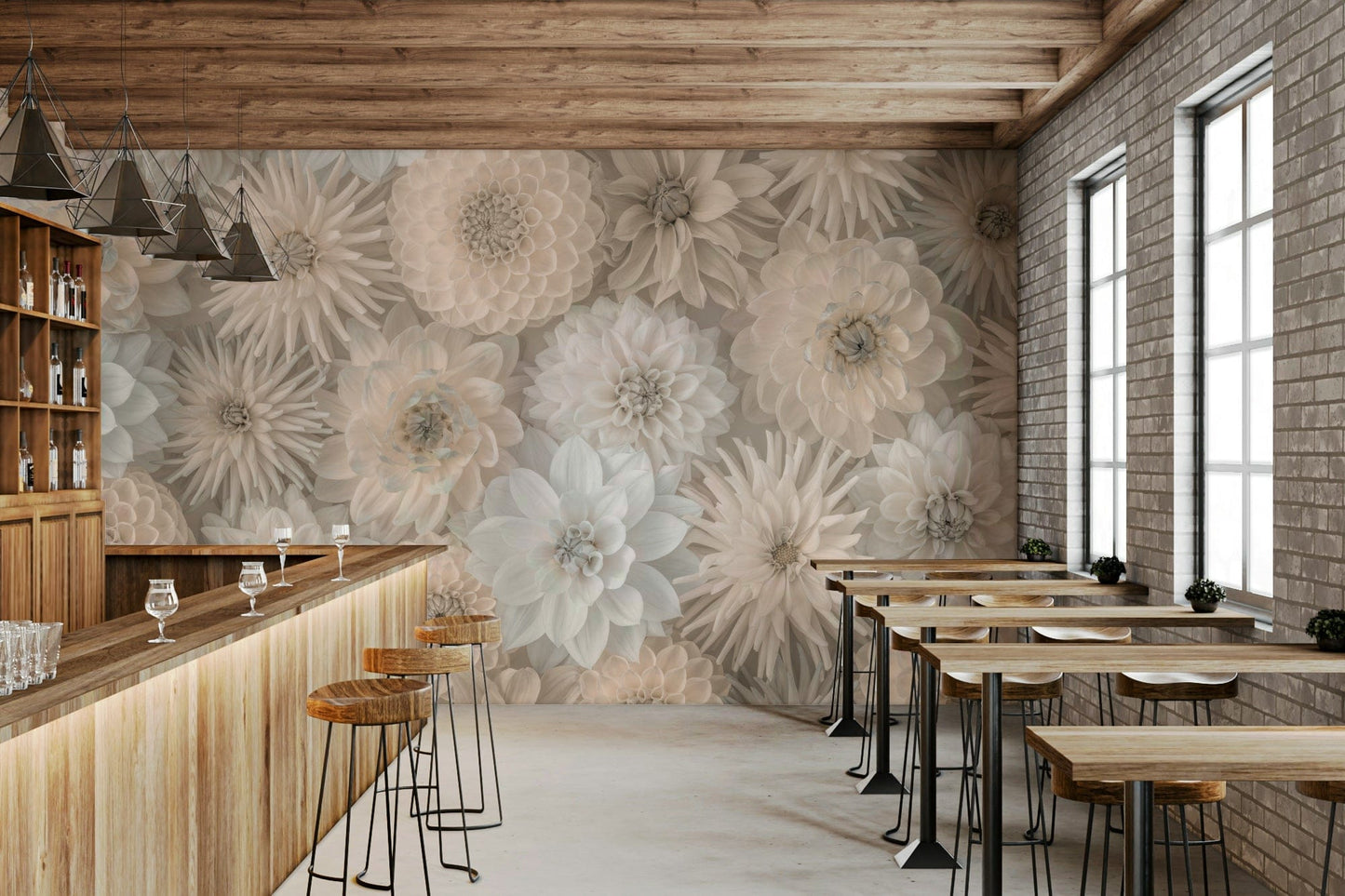 Lush Dahlia Tapestry Wall Mural