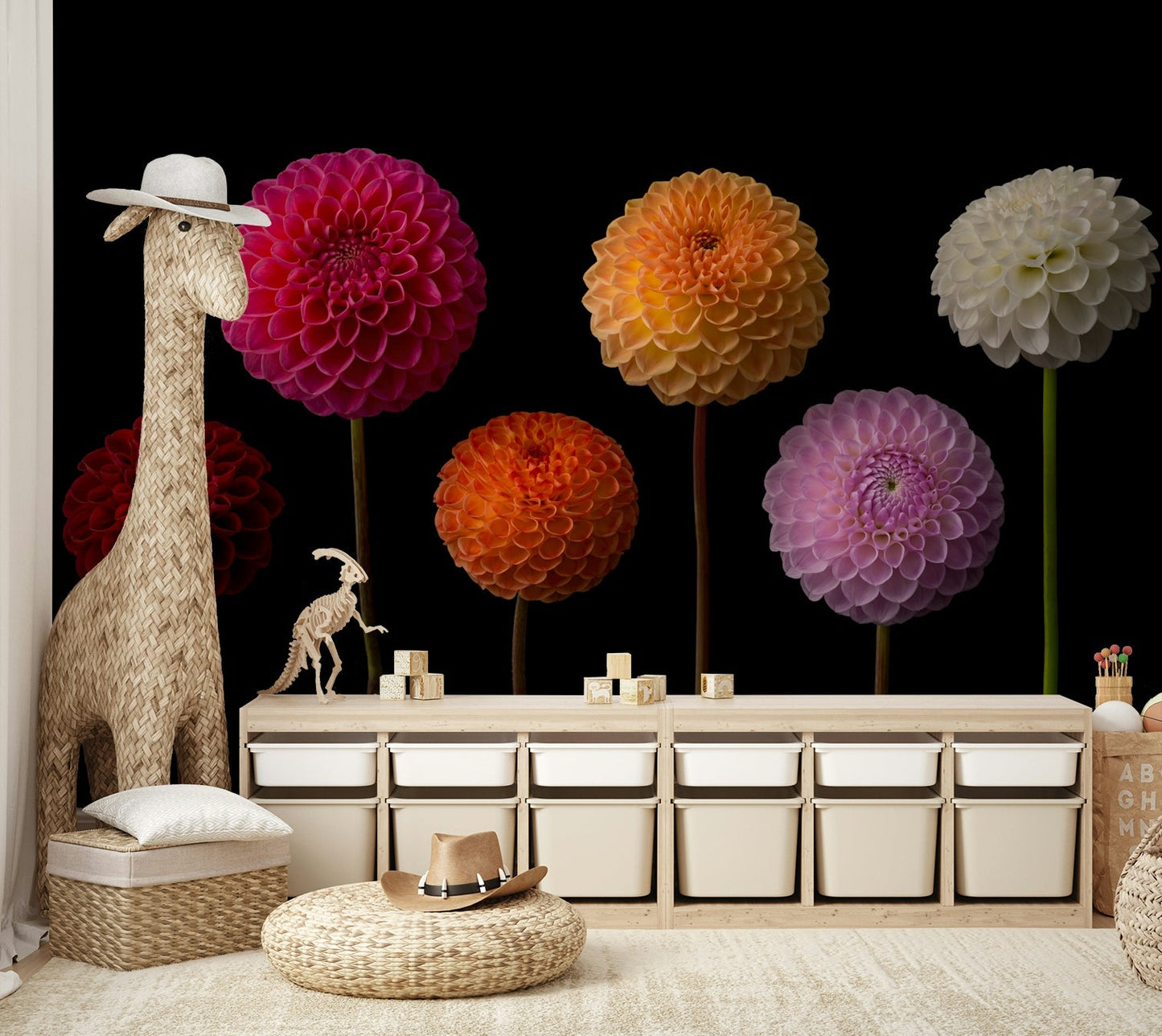 Large floral wall decor

