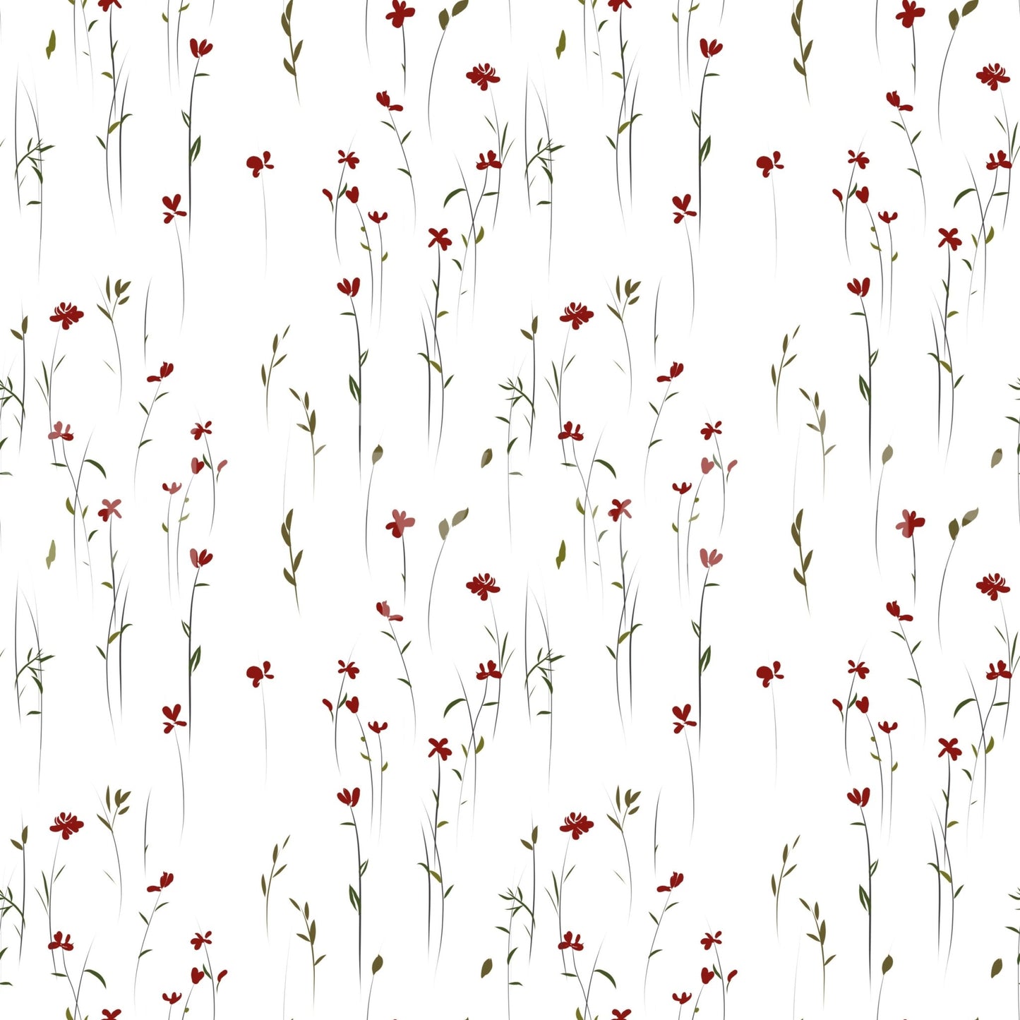 Stylish Dainty Scarlet Blooms wallpaper with organic markings.