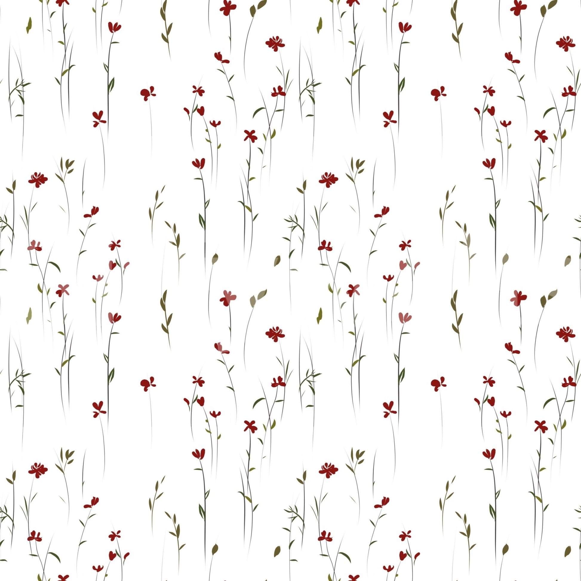 Stylish Dainty Scarlet Blooms wallpaper with organic markings.