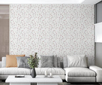 Fresh Dainty Scarlet Blooms wallpaper with dispersed flora.