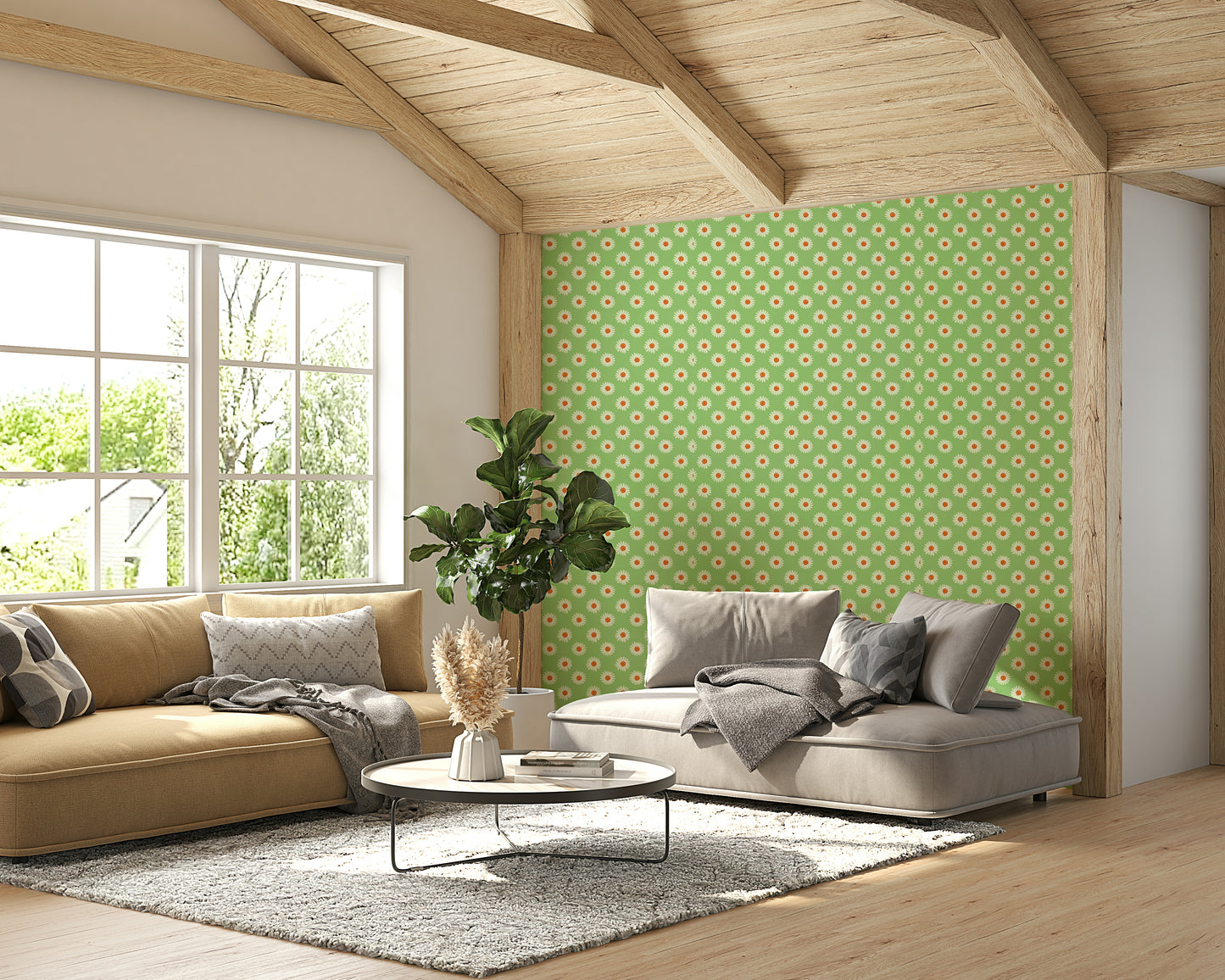 The design has a very polished and luxurious effect on the space.

