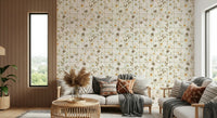 Daisy Window Panes subtle floral wall mural