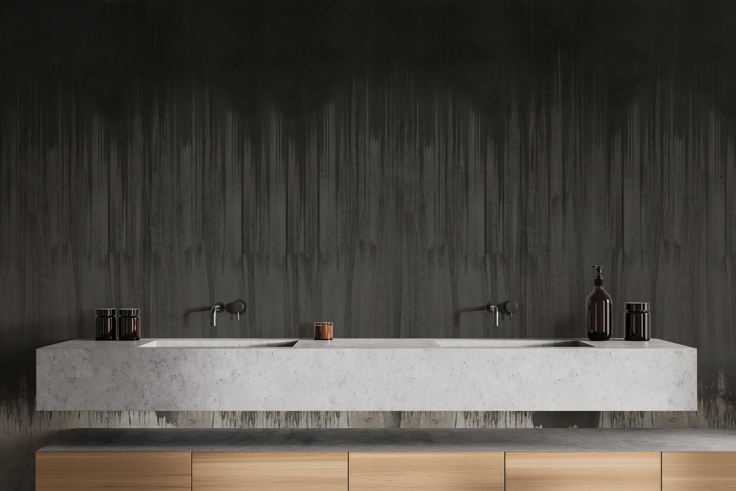 Modern office backdrop with edgy abstract wallpaper