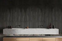 Modern office backdrop with edgy abstract wallpaper