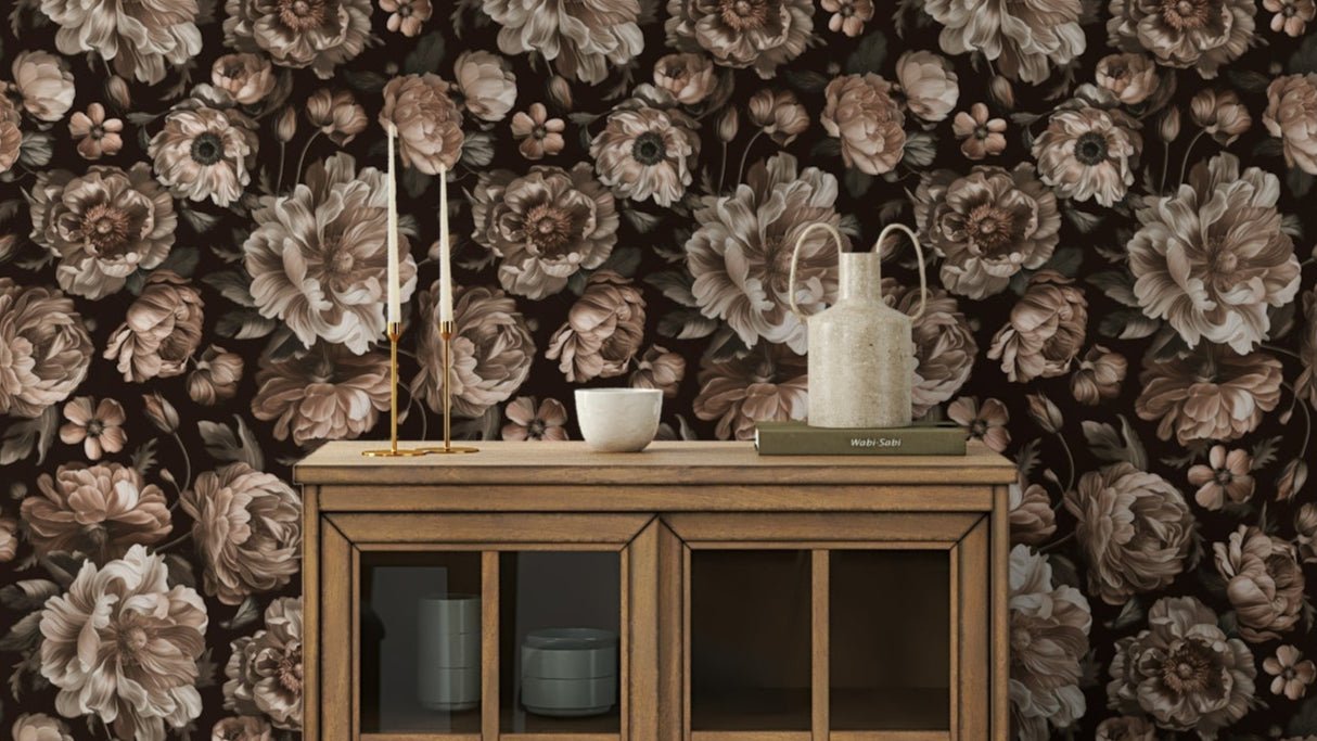 The colors are rich and deep against a dark background.

