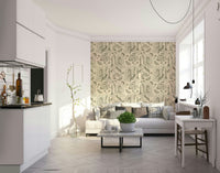Mural wallpaper for study room in dark academia style

