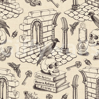 Sophisticated mural wallpaper with historical motifs

