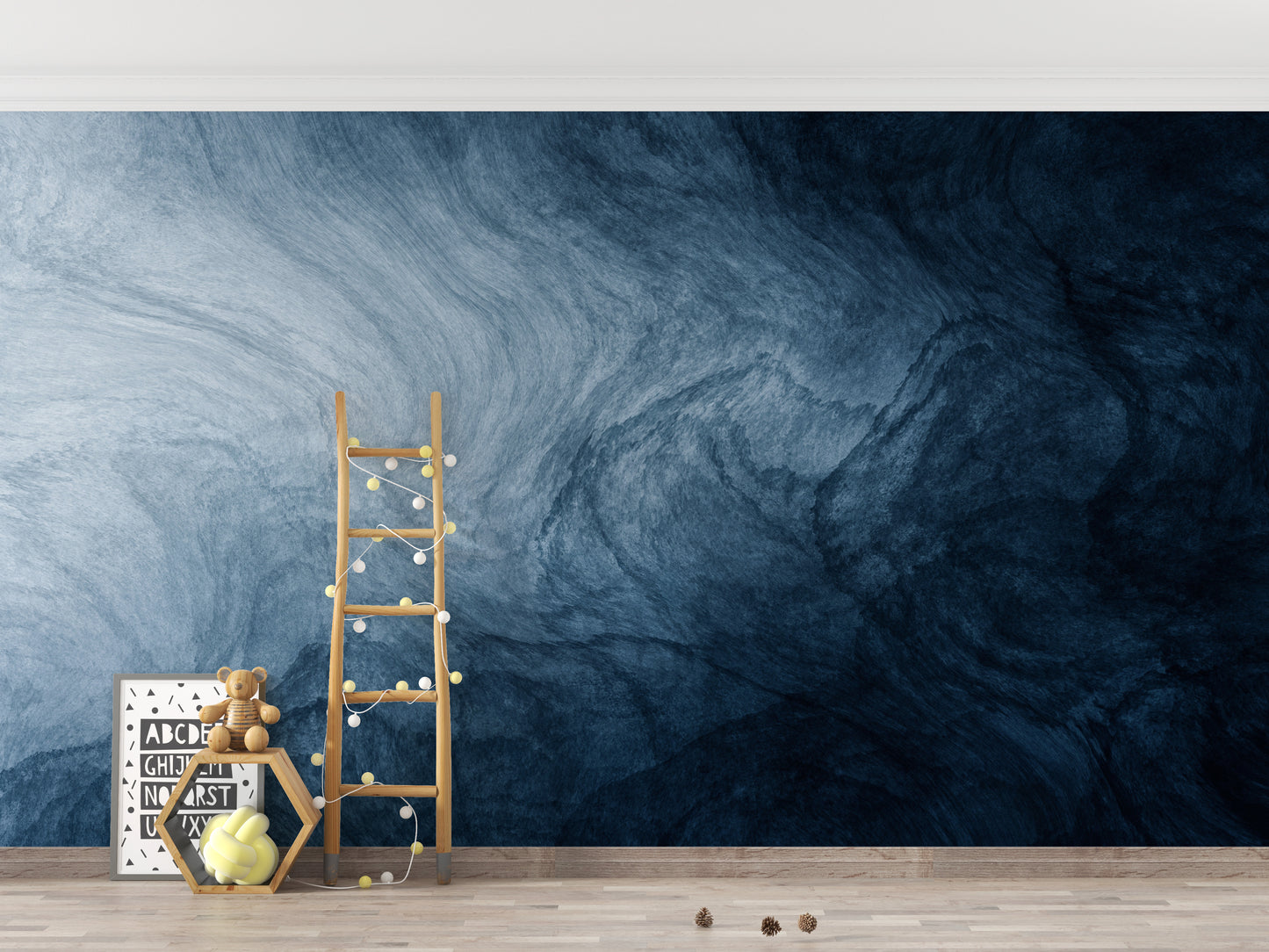 dark blue watercolor wallpaper for walls