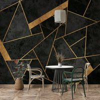 Modern geometric mural wallpaper for feature wall

