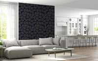 Abstract Leaves Dark wall covering for a bold, nature-inspired interior aesthetic.