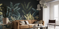 Dark Tropical Tree Mural Wallpaper
