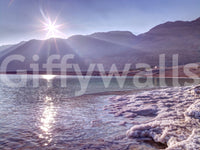 Radiant Dead Sea Sunset peel stick mural bedroom office.