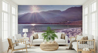 Beautiful Dead Sea Sunset wallpaper home decor solution.