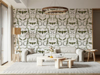Mirror-image arches shape the Death's-Head Hawkmoth Wallpaper in clean repeats.