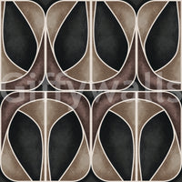 Mid-century Softy Dèco Geometries Dramatic Charm wall mural art.