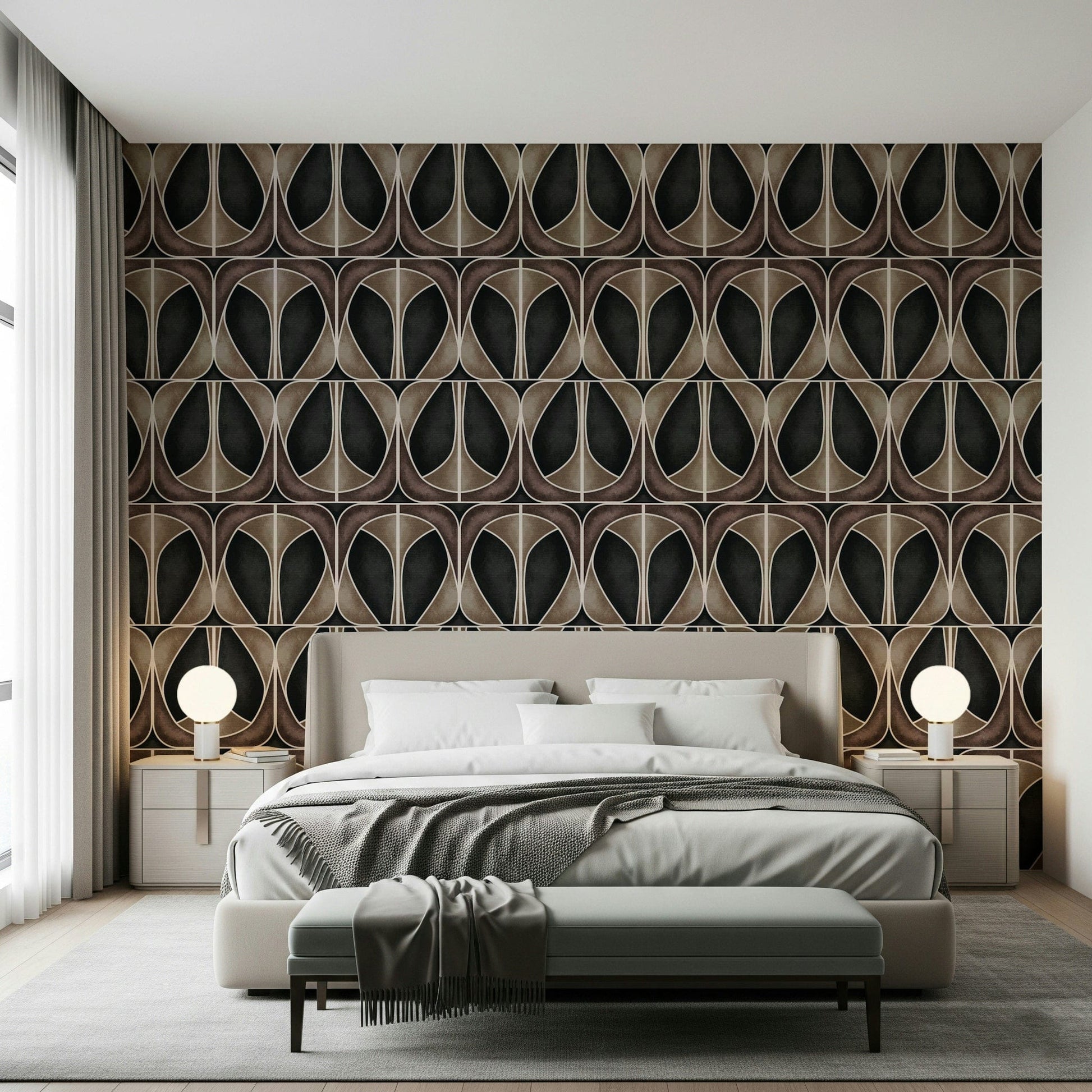 Trendy peel and stick wallpaper Softy Dèco Geometries Dramatic.