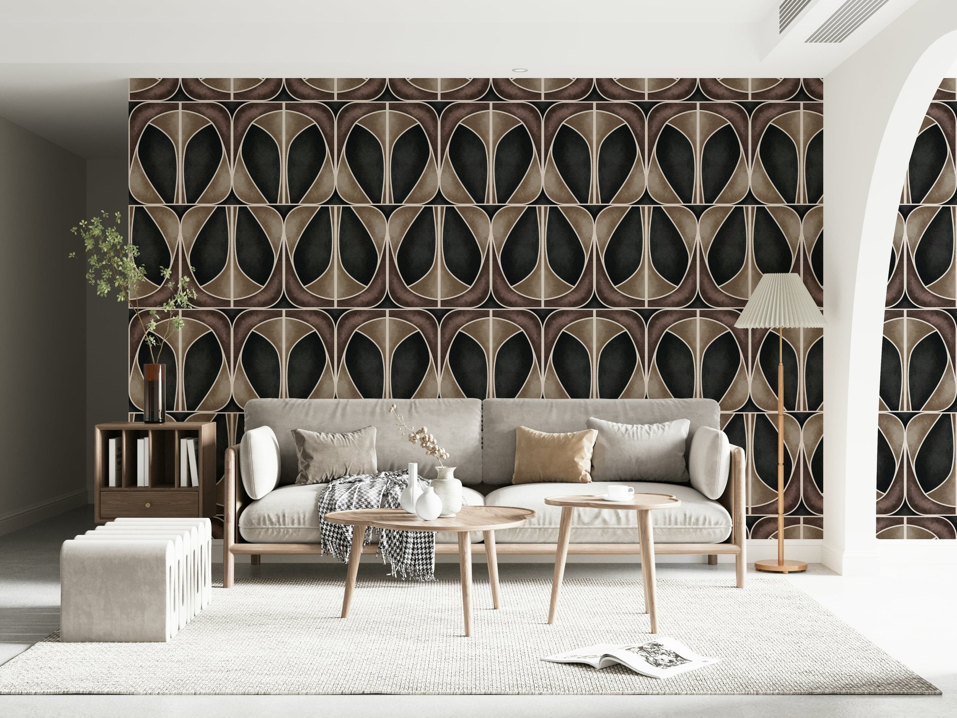 Moody Softy Dèco Geometries Dramatic Charm wall mural decor.