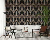 Sophisticated Softy Dèco Geometries Dramatic Charm wallpaper for walls.