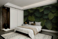 There is a sense of depth and layered leaves, like in a real forest.
