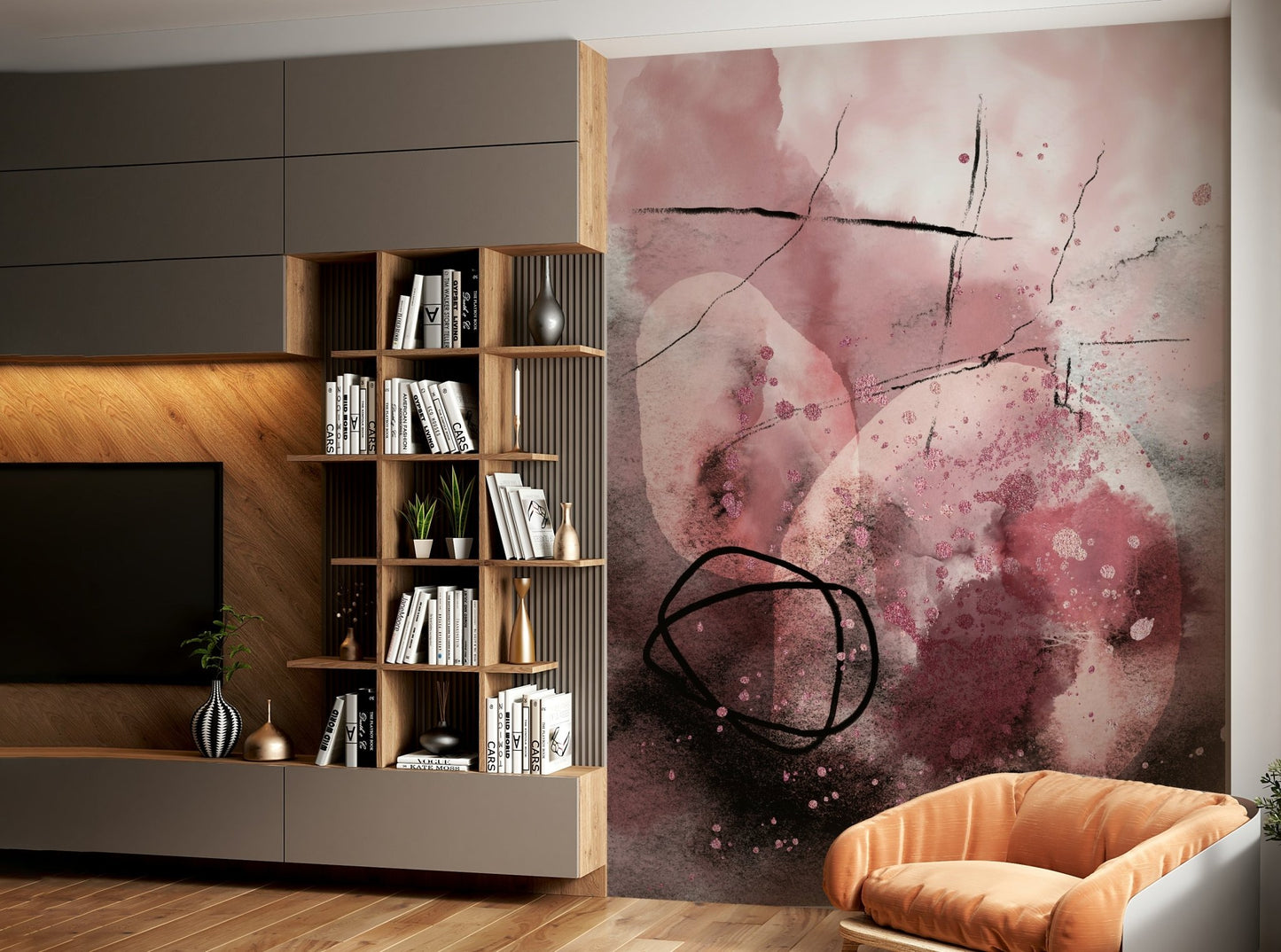 Dark abstract wall mural

