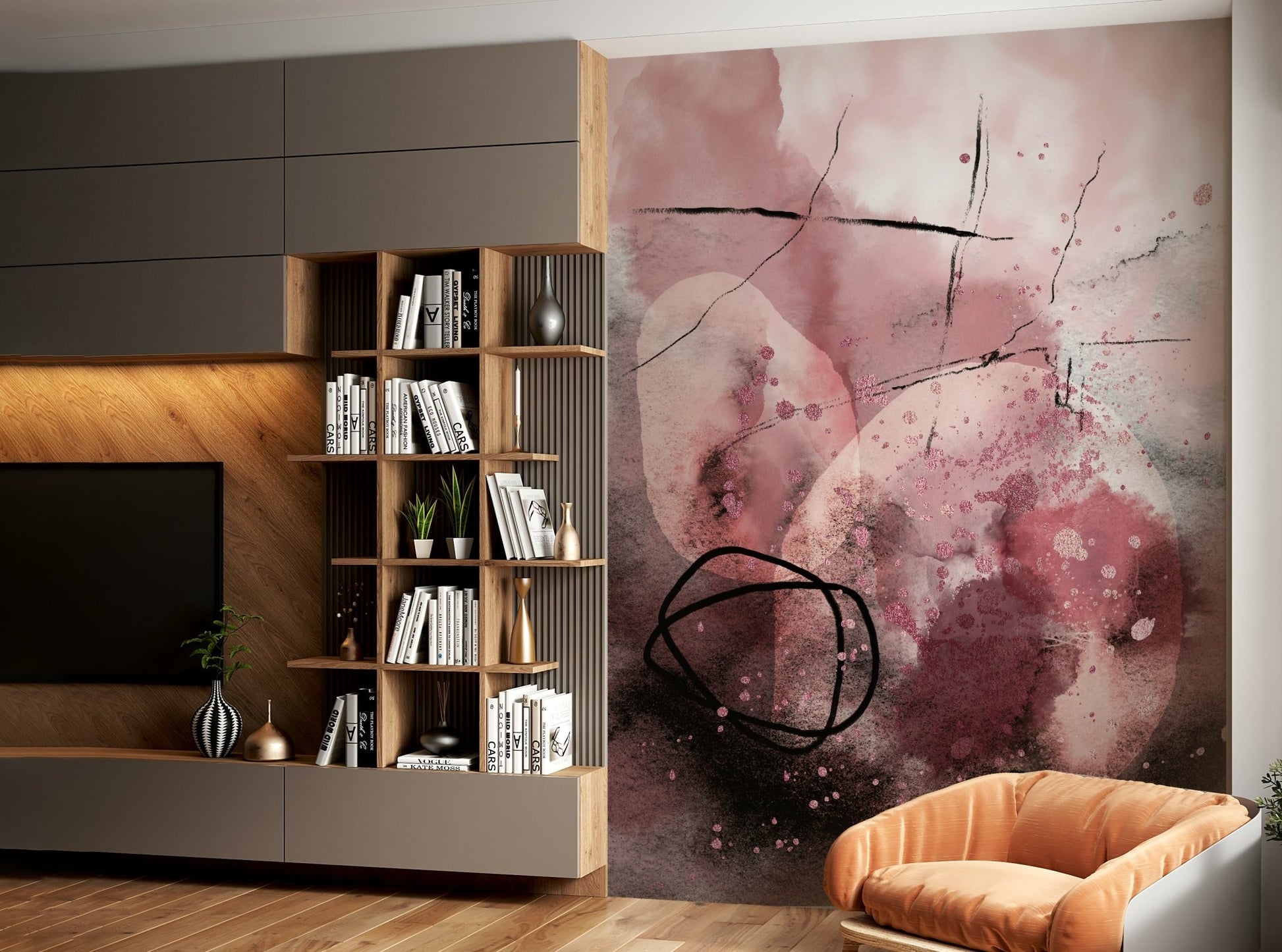 Dark abstract wall mural


