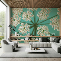 Tiny blossom clusters wall mural close-up