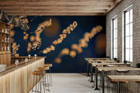 Gentle botanical mural wallpaper
