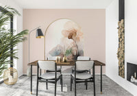 Delicate Floral Mist Wall Mural
