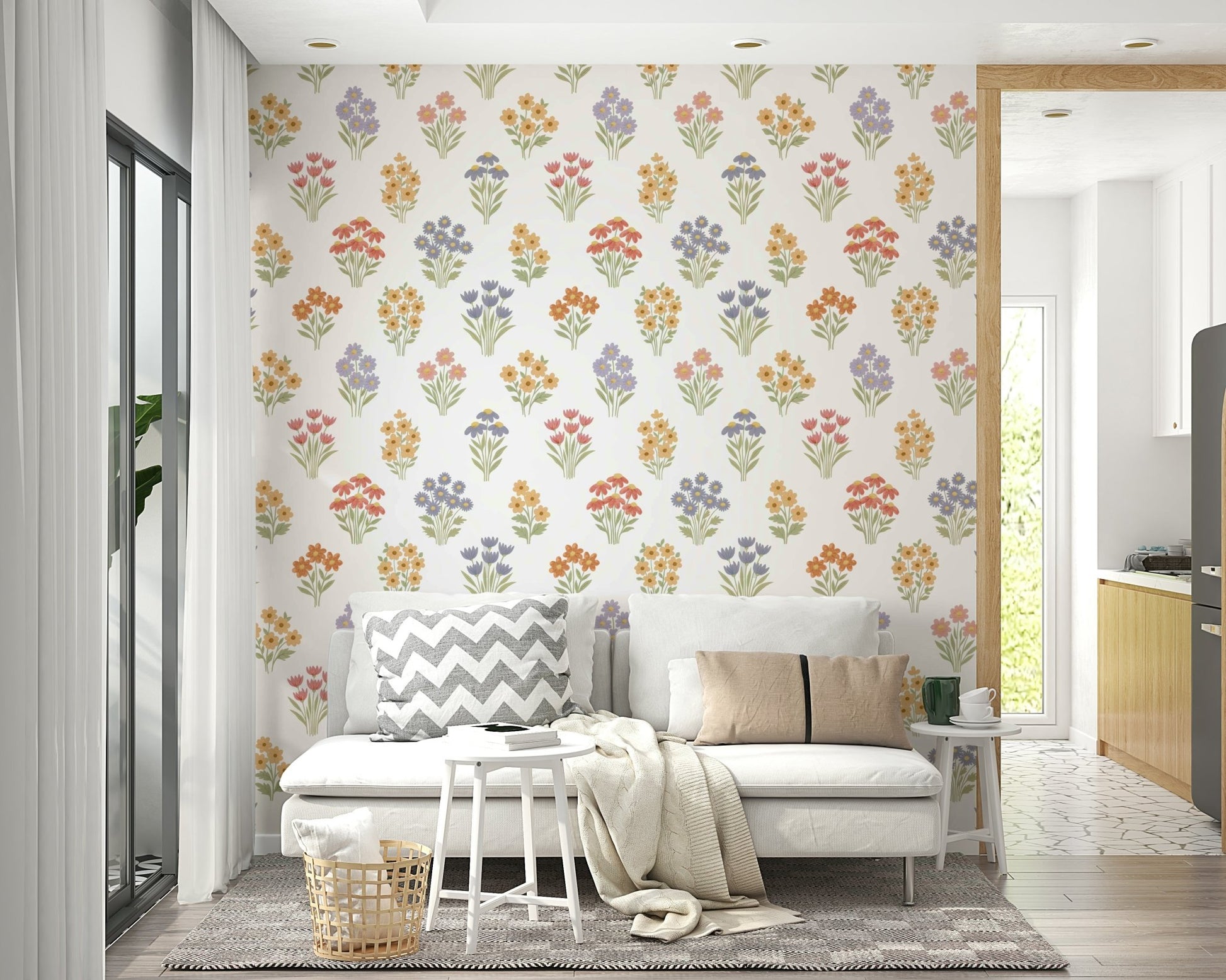 Ideal wallpaper for a peaceful bedroom or living area.

