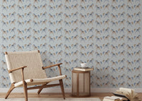Gentle merry-go-round wallpaper for kids’ spaces

