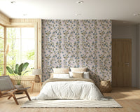 Layered blue and green tones give depth to Denim Dreams Floral pattern.