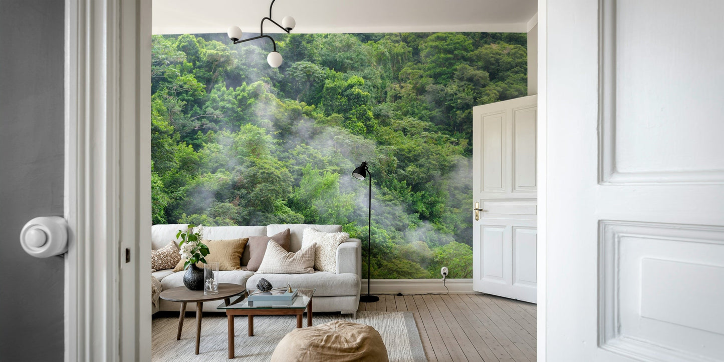 Serene forest scene wallpaper

