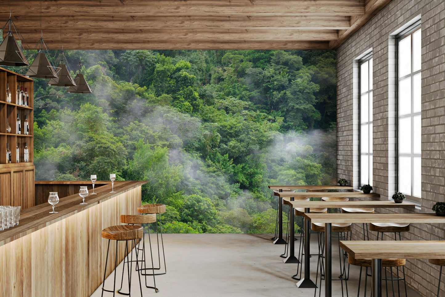 Dense forest mural wallpaper

