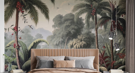 Dense Rain Forest Trees Wallpaper Mural
