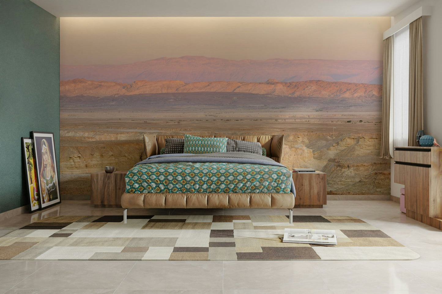 Warm sand and sky wall mural

